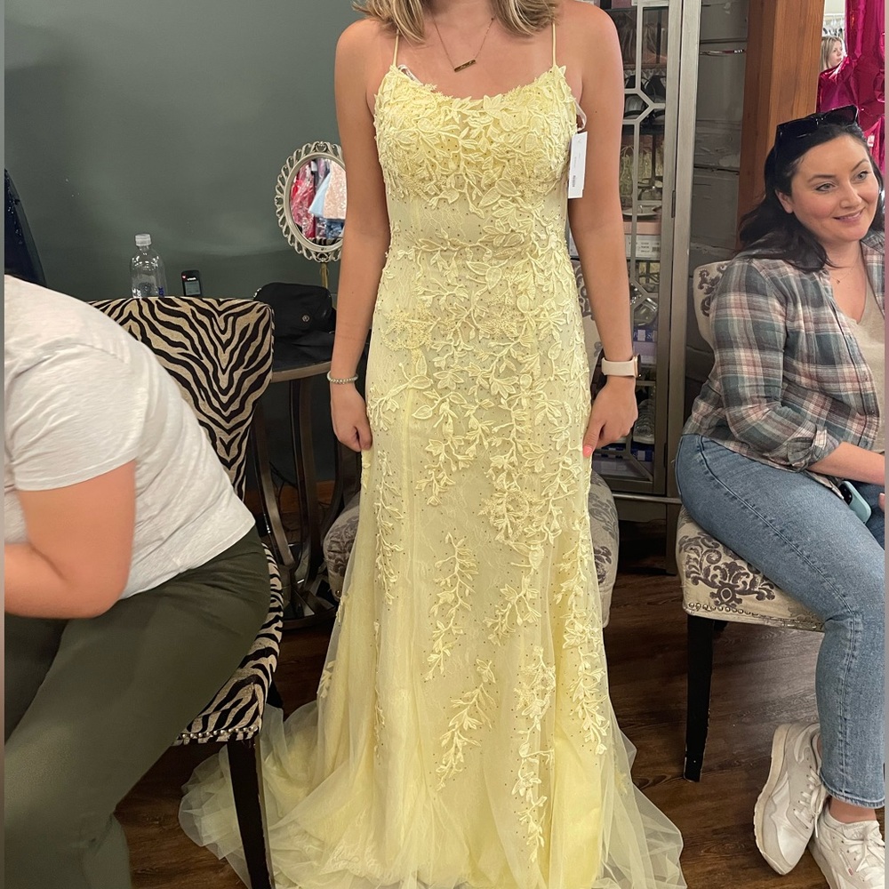 Yellow, floor length, Sherri Hill dress